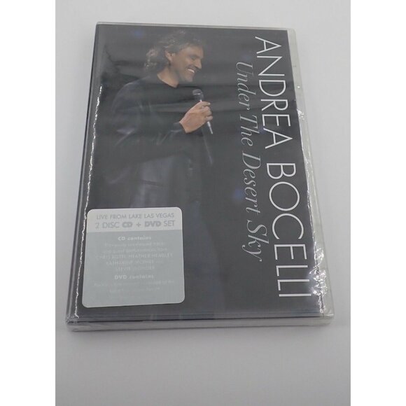 Andrea Bocelli: Under the Desert Sky 2 Disc DVD + CD 2006 Unreleased Tracks NOS